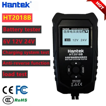Hantek HT2018B בודק סוללה תומך 6V/12V/24V רכב דיגיטלי LCD טעינה מנתח את ביצועי כלי הבדיקה