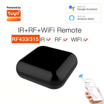 Tuya חכם, שלט WIFI כדי IR+RF לעבוד עם אינפרא אדום 315/433 Mhz שלט רחוק RF אוהד אור טלוויזיה מיזוג מותנה חכם החיים