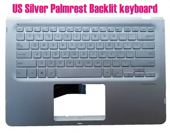 לנו כסף Palmrest Backlit מקלדת ASUS UX460U UX460UA