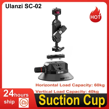 Ulanzi SC-02 4.5 אינץ כוס יניקה הר עבור טלפון יניקה חיבור מצלמה כפולה 360° Rotatable Ballheads 3kg עומס על ספורט מצלמות