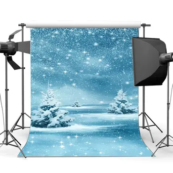צילום רקע חג מולד שלג כיסה את הנוף בוקה הילות נצנצים פייטים נופל רקע