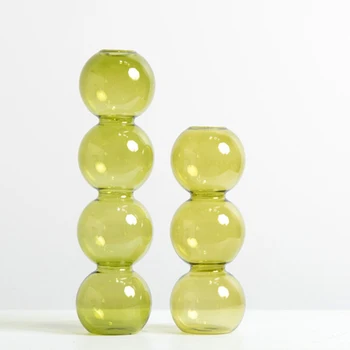זכוכית פרח באגרטל על עיצוב הבית אגרטל זכוכית דקורטיביים אקווריום שולחן זכוכית קישוטים דקורטיביים צמח אגרטל