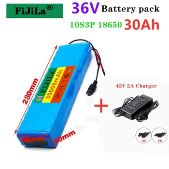 10S3P 36V 30000mAh 18650 li-ion batterie סרייה ליתיום-ionen batterie pack für100W-500WElektrische רולר M365parallel verwenden