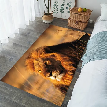CLOOCL החדש שטיח אריה בשקיעה דפוס 3D מודפס פלנל השטיח בסלון שטיח מטבח, מחצלות על הרצפה Dropshipping