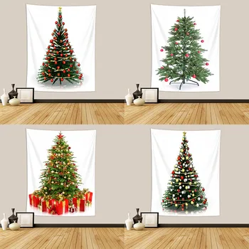 חג המולד שטיח בצבעי עץ חג המולד הדפסה המיטה תלוי בד השינה רקע בד קישוט קיר בד