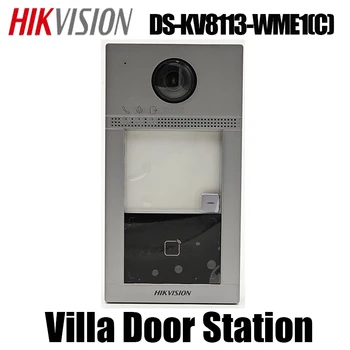 Hikvision DS-KV8113-WME1(ג) 1 כפתור מתכת וילה הדלת תחנת 2MP HD מצלמה פעמון אינטרקום וידאו תומך Wifi IP65 IK08 פו