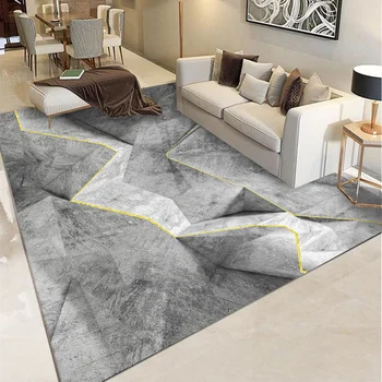 3D גיאומטריות שטיחים עבור הסלון קטיפה השטיח בחדר השינה ליד המיטה שטיחים רכים שטיחים בבית ילדים ספה עיצוב שולחן שטיח שטיח גדול