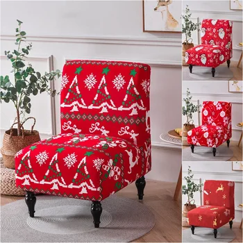 חג המולד חסר משענות הכיסא לכסות למתוח ספנדקס מבטא האוכל הכיסא מכסה נורדי ספה הכיסויים עבור סלון עיצוב מטבח