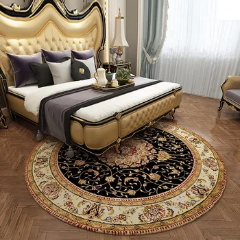 בוהו שטיח עגול כותנה פשתן שטיח נגד החלקה שטיח הרצפה מנדלה שטיחים עבור הסלון חדר השינה בוהמי מחצלת מקרמה שטיחים שטח