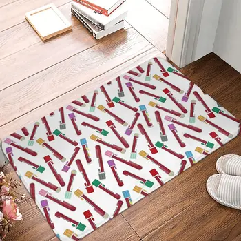 כימיה, כימאי המדע מדען השינה מזרן מעבדה בדיקות דם מבחנה דפוס שטיחון למטבח שטיח חיצוני השטיח הביתה.