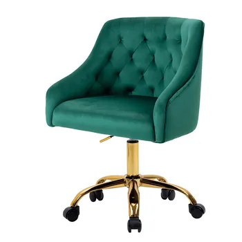 בבית המודרני הכיסא במשרד, קטיפה המסתובב כורסה, קטיפה המשרד כיסא עם מושב רך 360 ° סיבוב התאמת גובה.