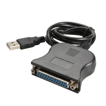 שחור 95cm USB 1.1 ל DB25 נמל נשי הדפסה ממיר כבל LPT דו-כיוונית במקביל ממשק תקשורת