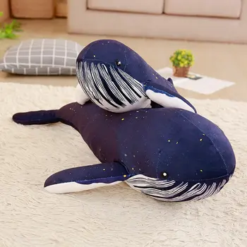60-125ס גדולה ורכה לווייתן כחול קטיפה צעצוע בובת חמודות של בעלי חיים בים בובת כרית כרית ילדים לילדים, מתנת יום הולדת בנות מתנה